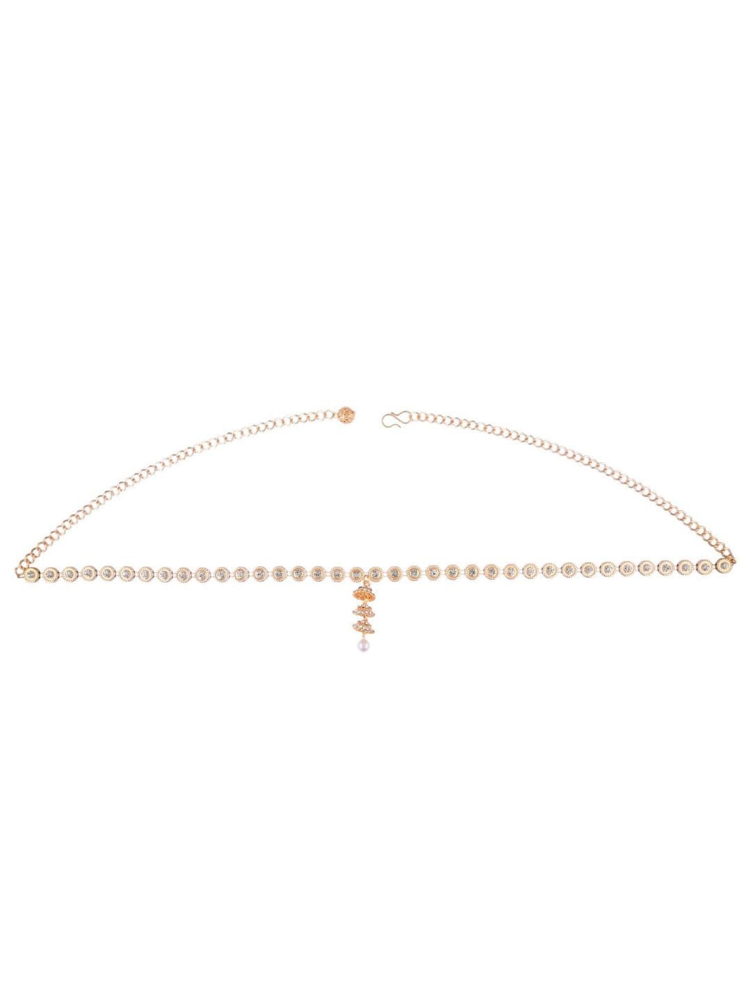 

Efulgenz Gold-Plated White CZ-Studded Kamarbandh