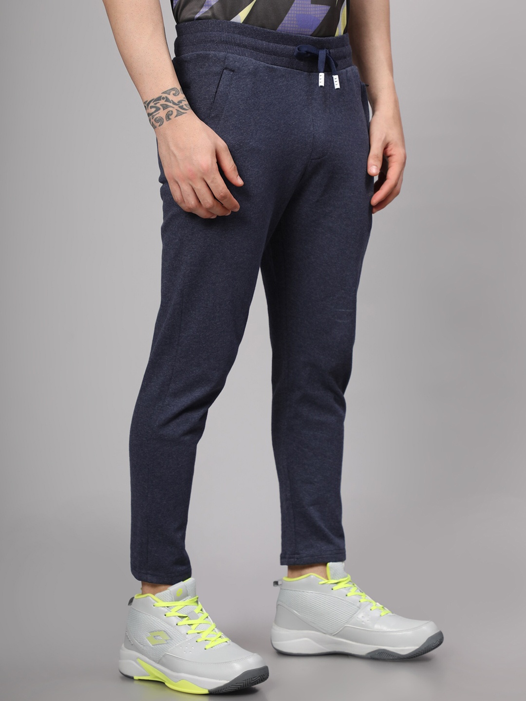 

Dpassion Men Navy Blue Solid Cotton Track Pants
