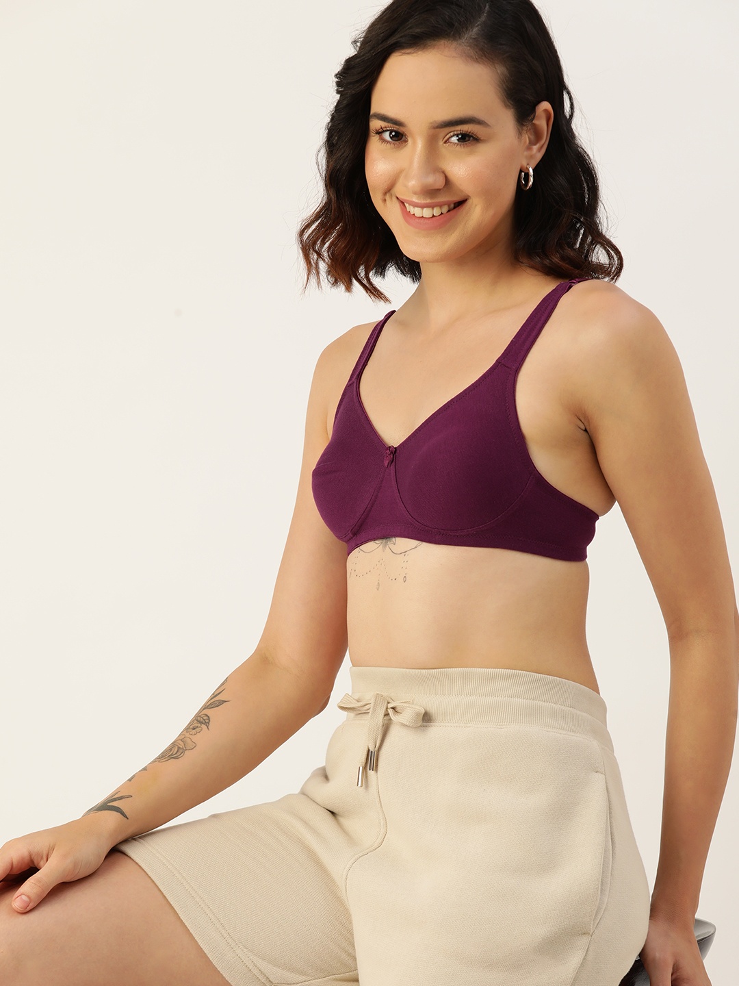 

DressBerry Medium Coverage T-Shirt Bra, Burgundy