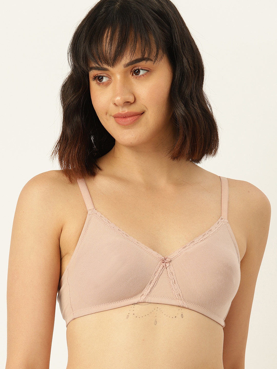 

DressBerry Medium Coverage Non-Padded T-shirt Bra, Beige