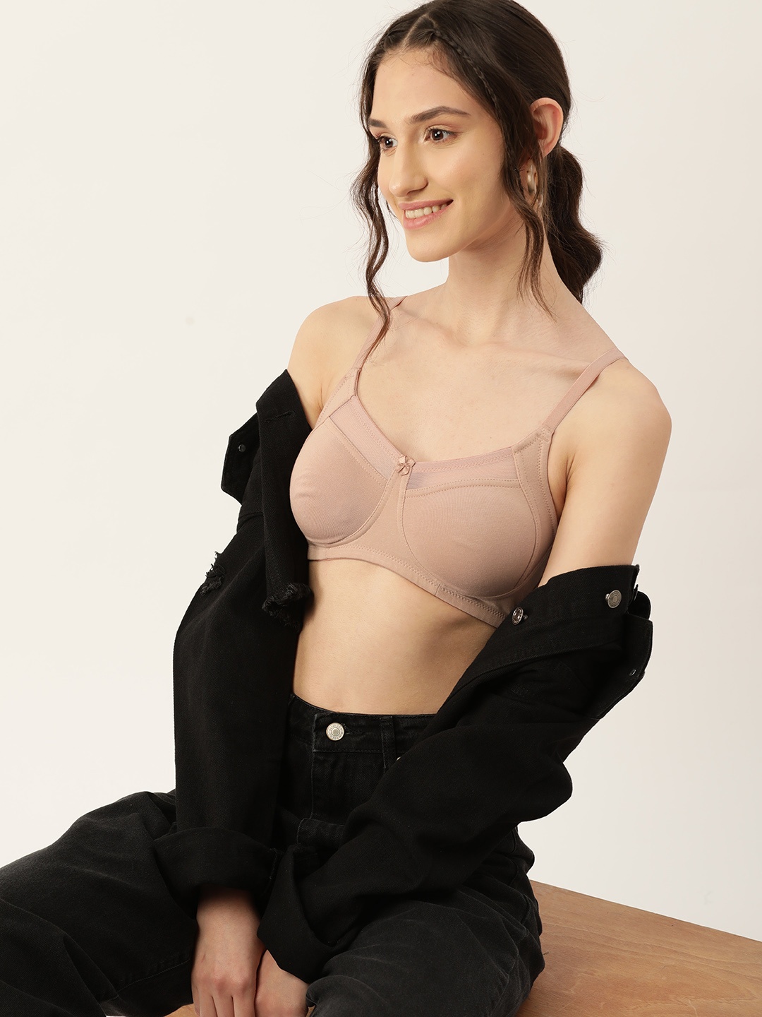 

DressBerry Medium Coverage Lightly Padded T-Shirt Bra, Nude