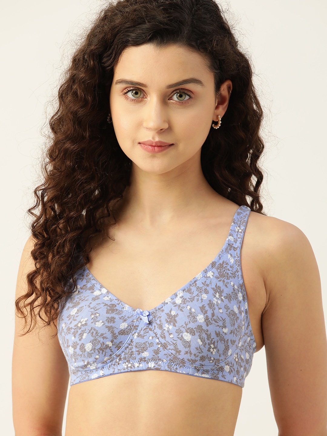 

DressBerry Floral Printed T-shirt Bra, Blue