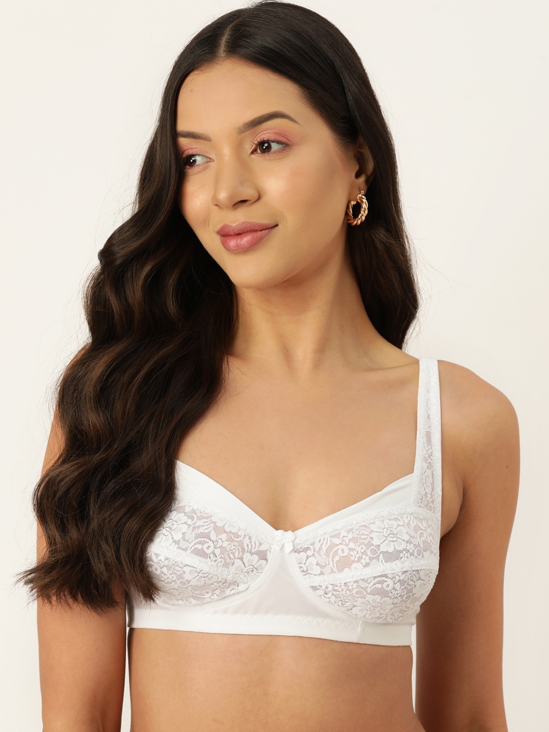 

DressBerry Non-Padded Lace Bra, White