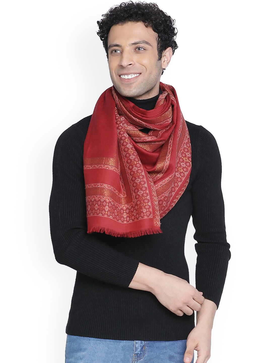 

SHINGORA Men Maroon Solid Muffler