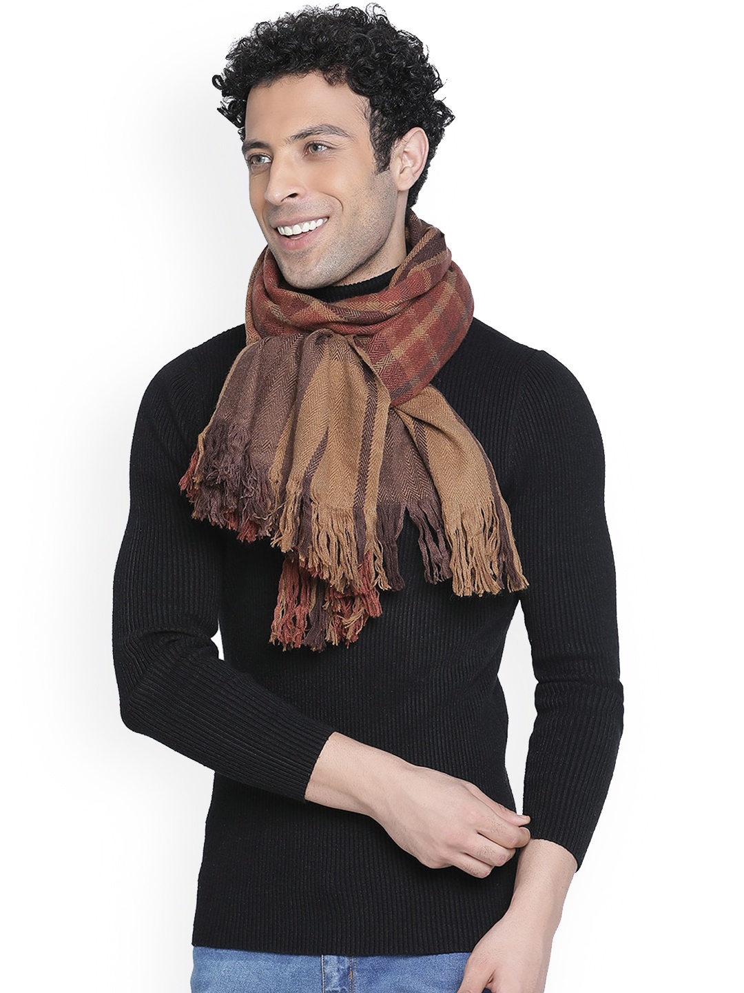 

SHINGORA Men Brown Printed Mufflers