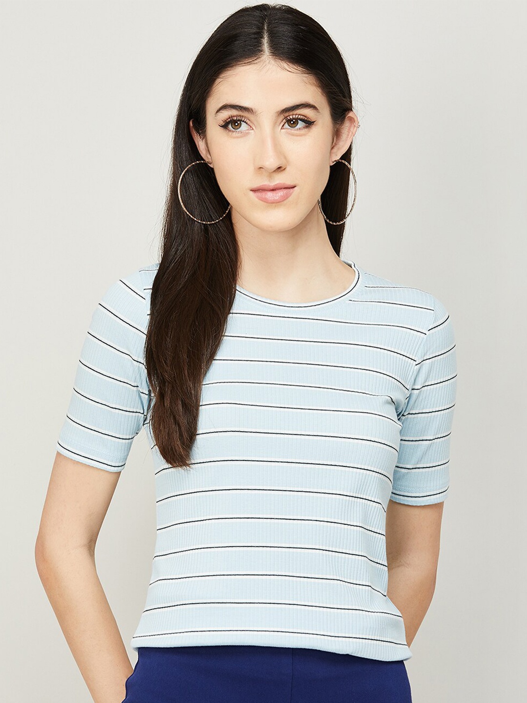 

CODE by Lifestyle Blue Striped Top