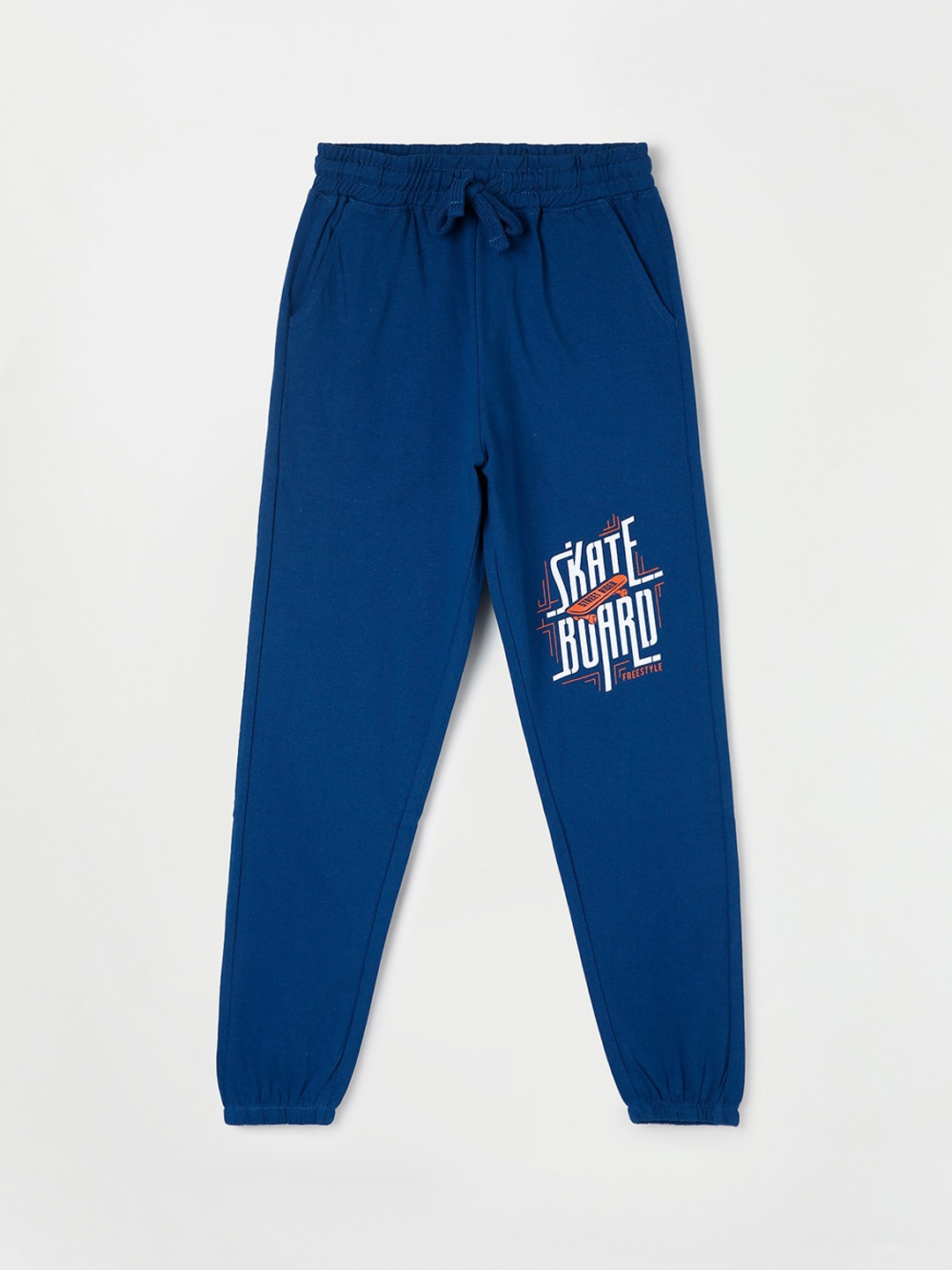 

Fame Forever by Lifestyle Boys Blue Graphic Printed Cotton Track Pants