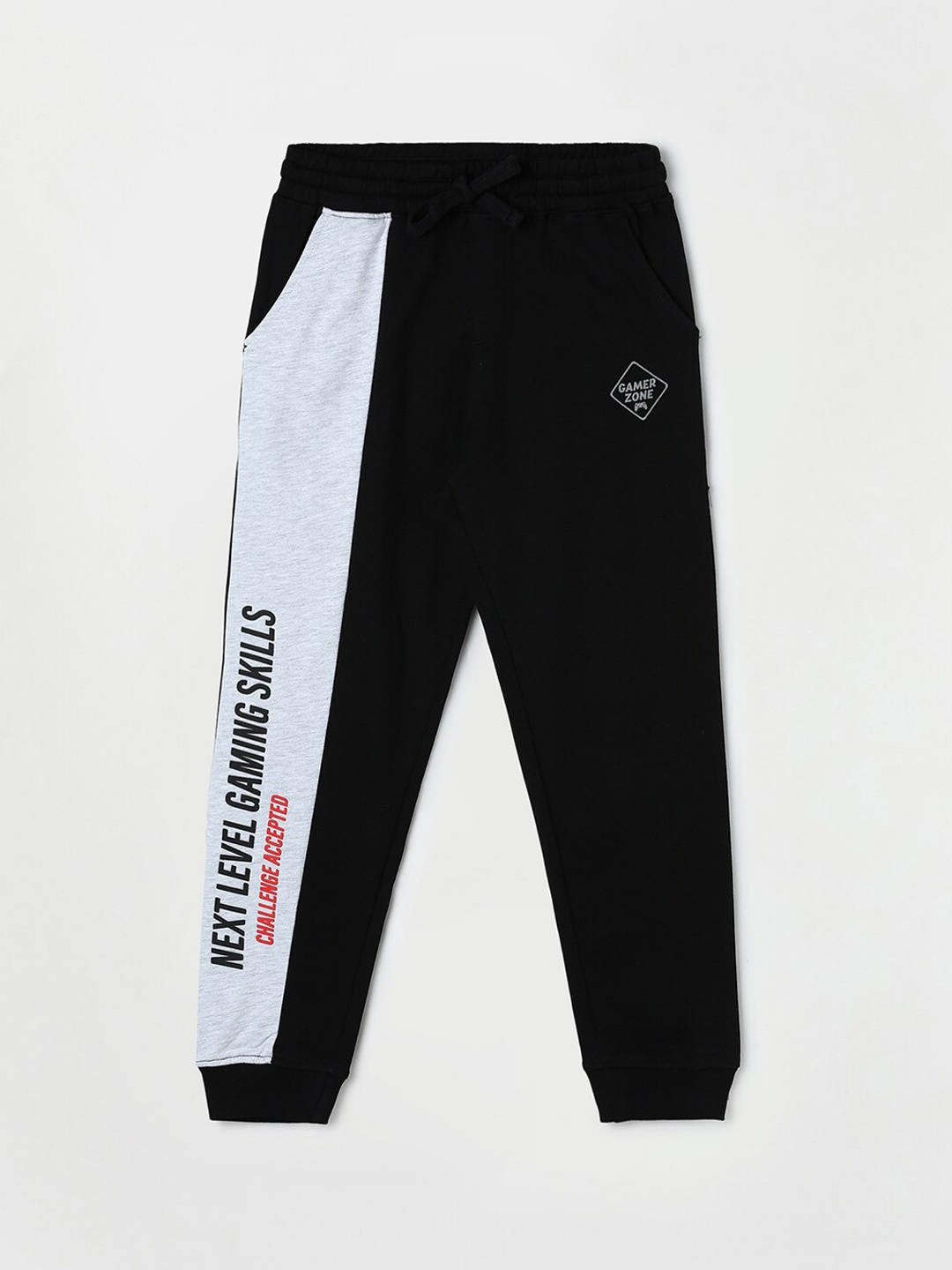 

Fame Forever by Lifestyle Boys Black & Grey Solid Cotton Jogger