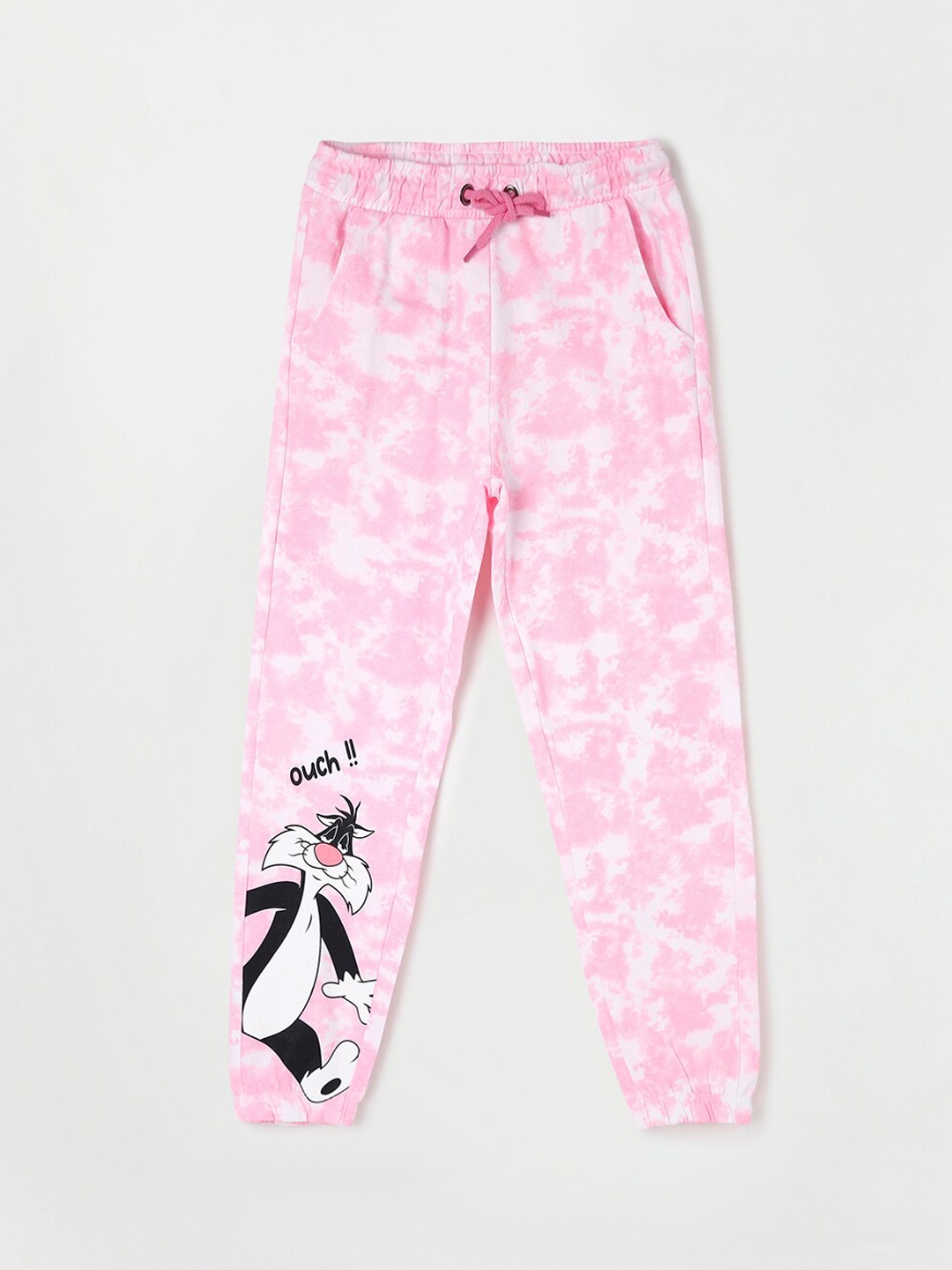 

Fame Forever by Lifestyle Girls Looney Tunes Printed Cotton Joggers, Pink