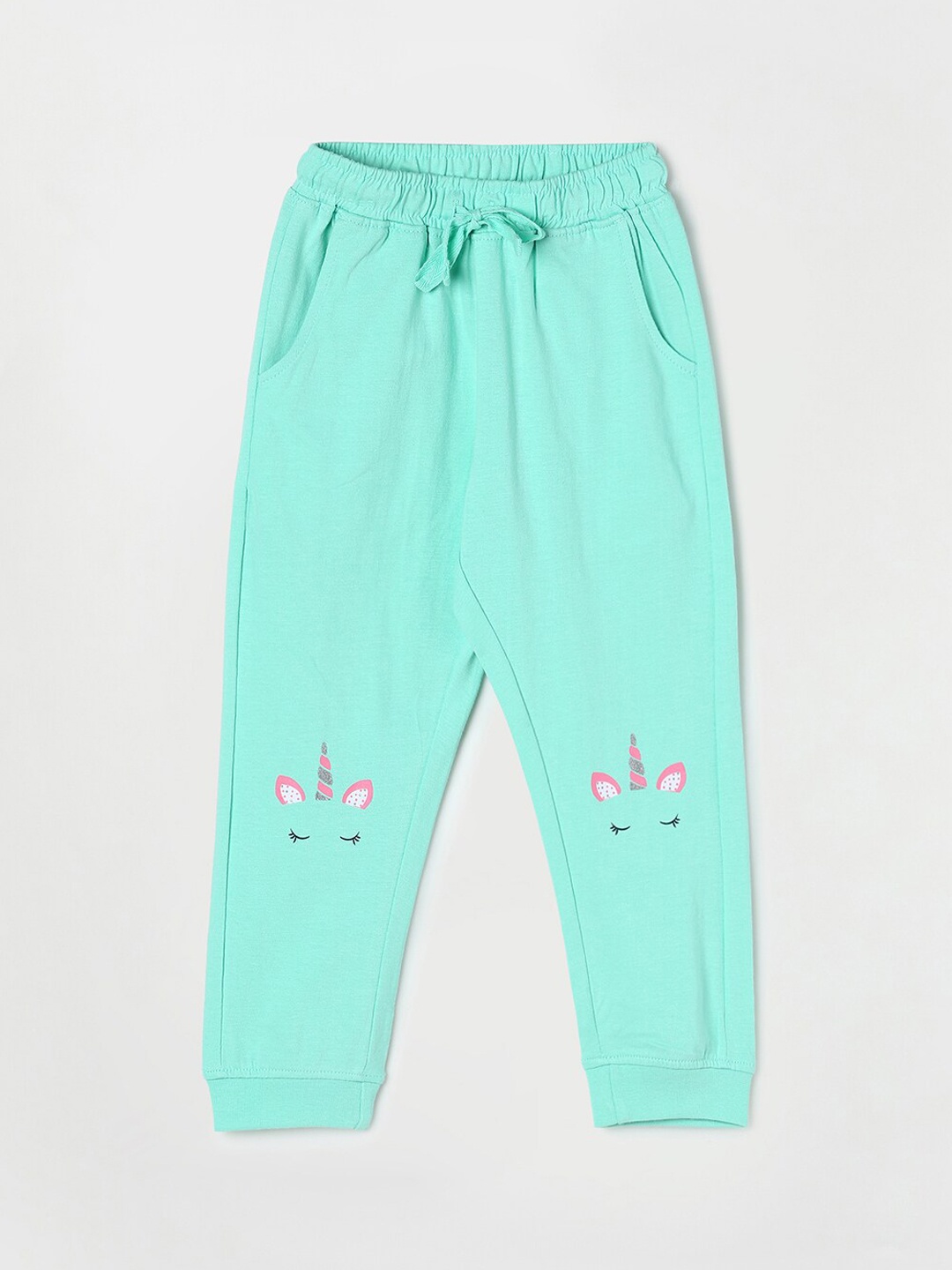 

Fame Forever by Lifestyle Girls Sea Green Printed Cotton Jogger