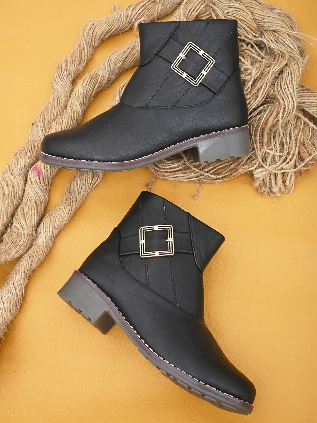 

Bootco Women Black Textured Boots