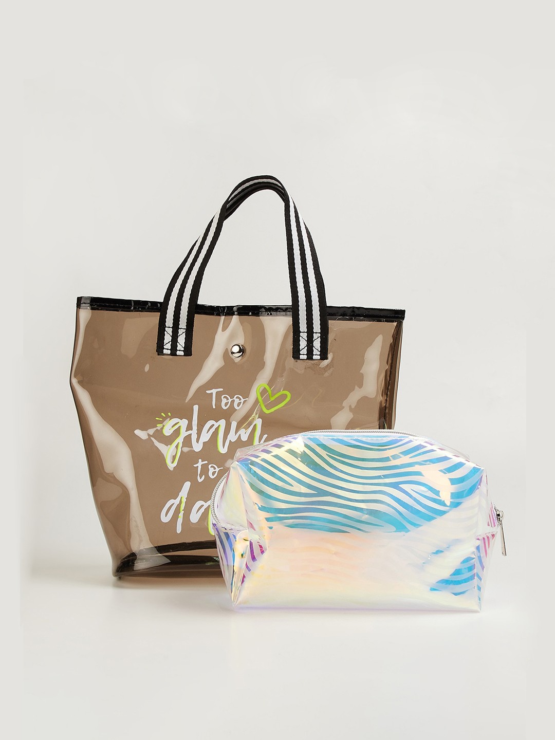 

Ginger by Lifestyle Black Printed Oversized Shopper Shoulder Bag