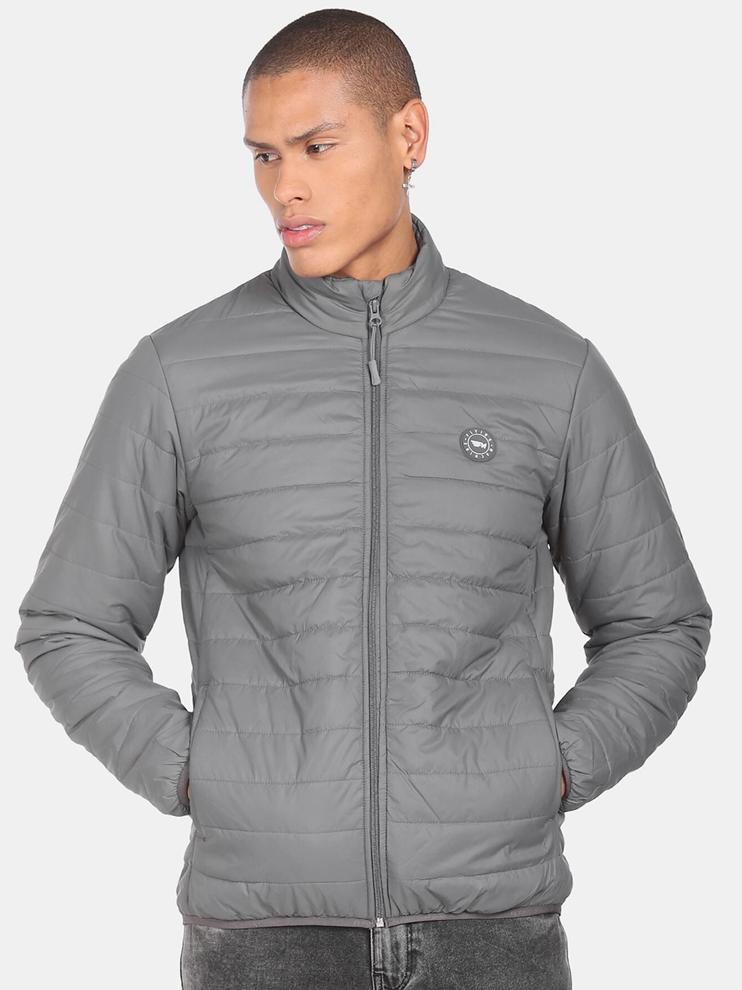 

Flying Machine Men Grey Padded Jacket