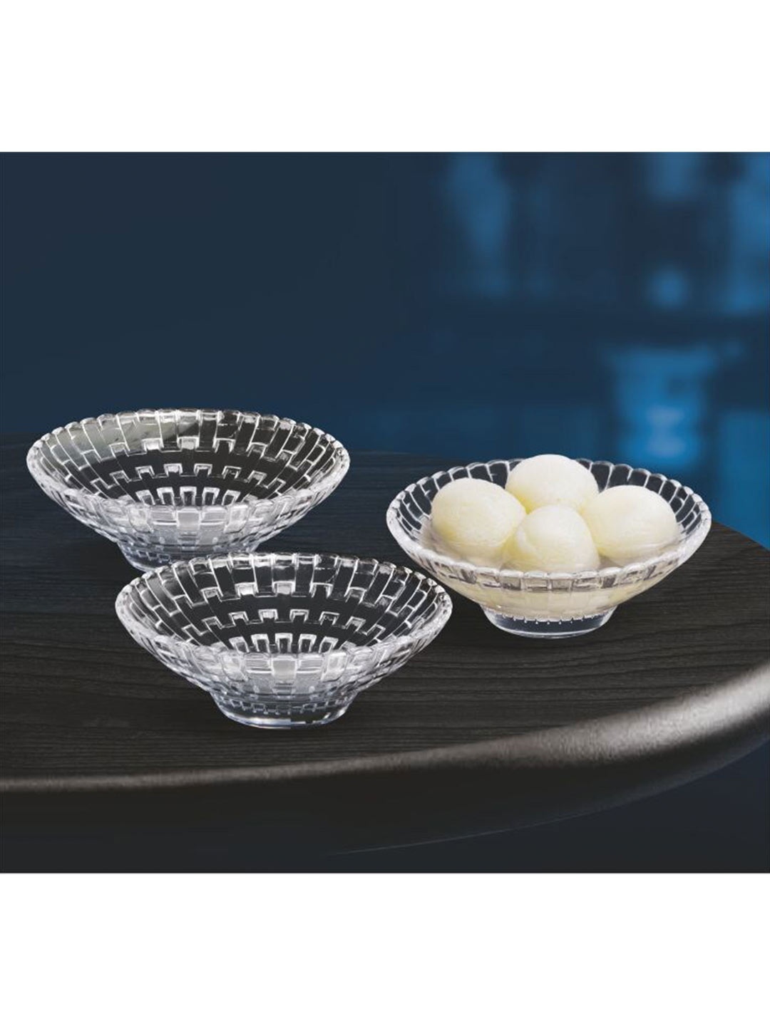 

Treo Eclaire Transparent Set Of 6 Glass Bowls 150 ml Each