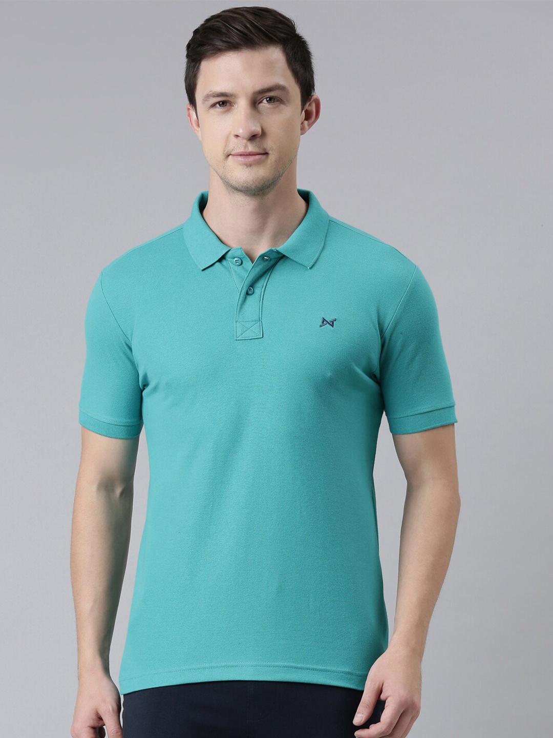 

Force NXT Men Polo Collar Super Combed Cotton T-Shirt, Sea green