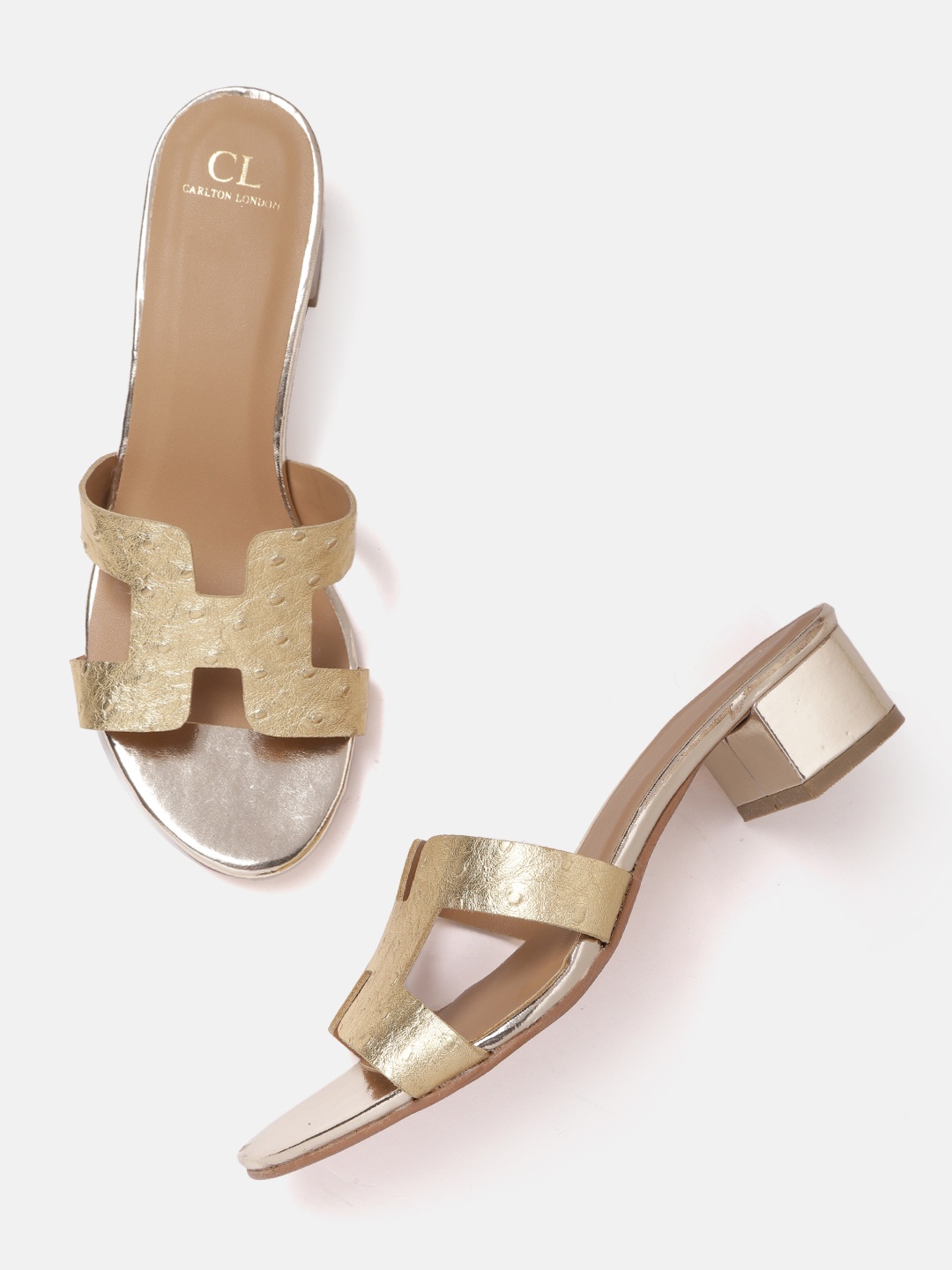 

Carlton London Block Heel Sandals, Gold