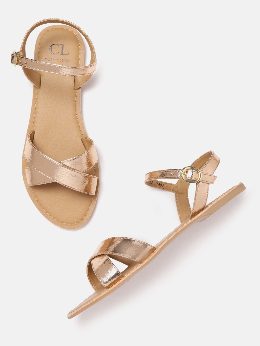

Carlton London Women Open Toe Flats, Rose gold
