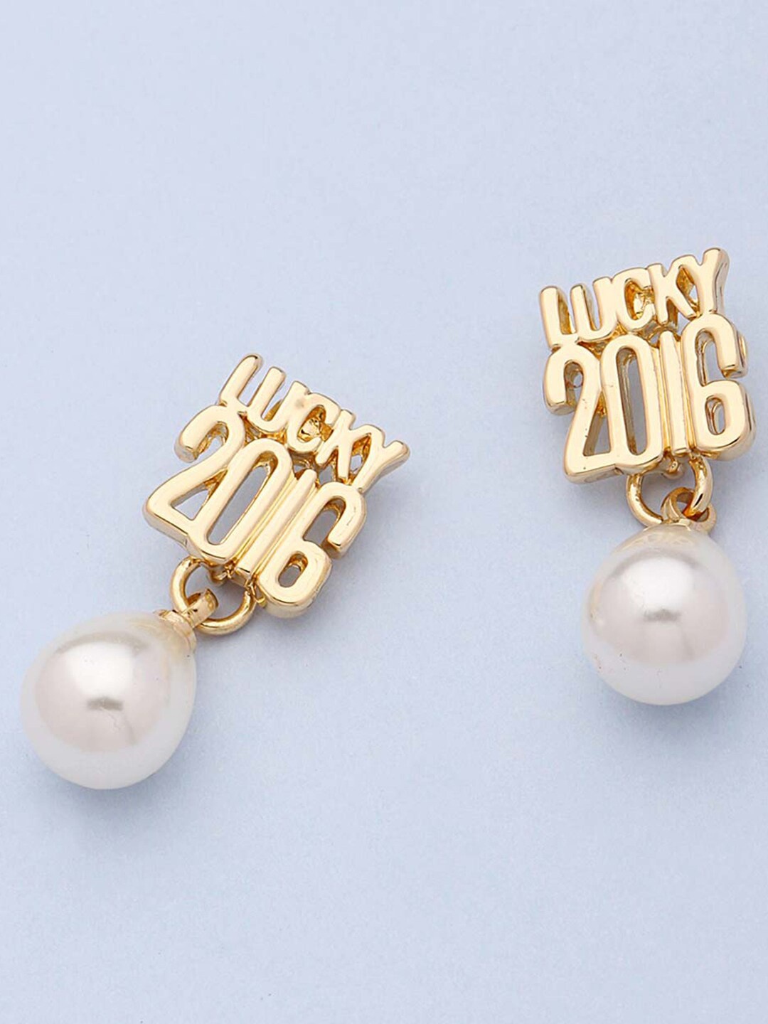 

Voylla Gold Plated Contemporary Studs Earrings