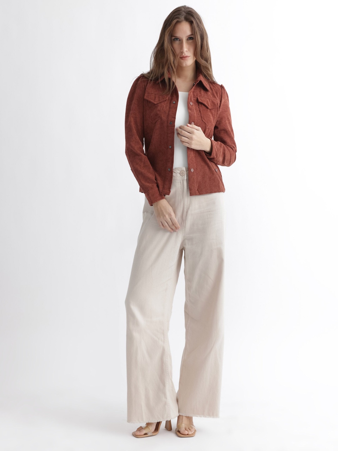 

RAREISM Women Rust Tailored Jacket