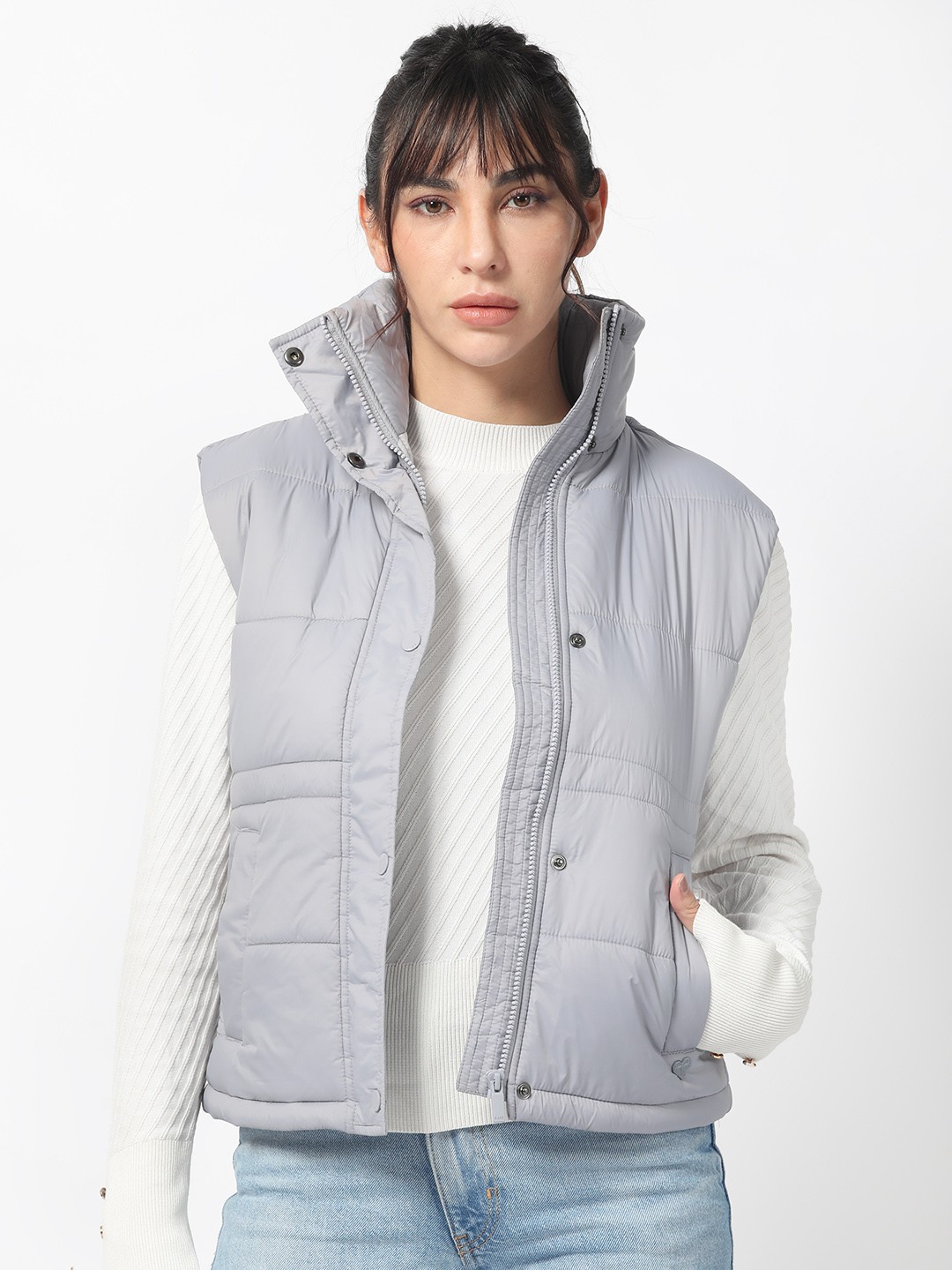 

RAREISM Women Purple Solid Padded Jacket