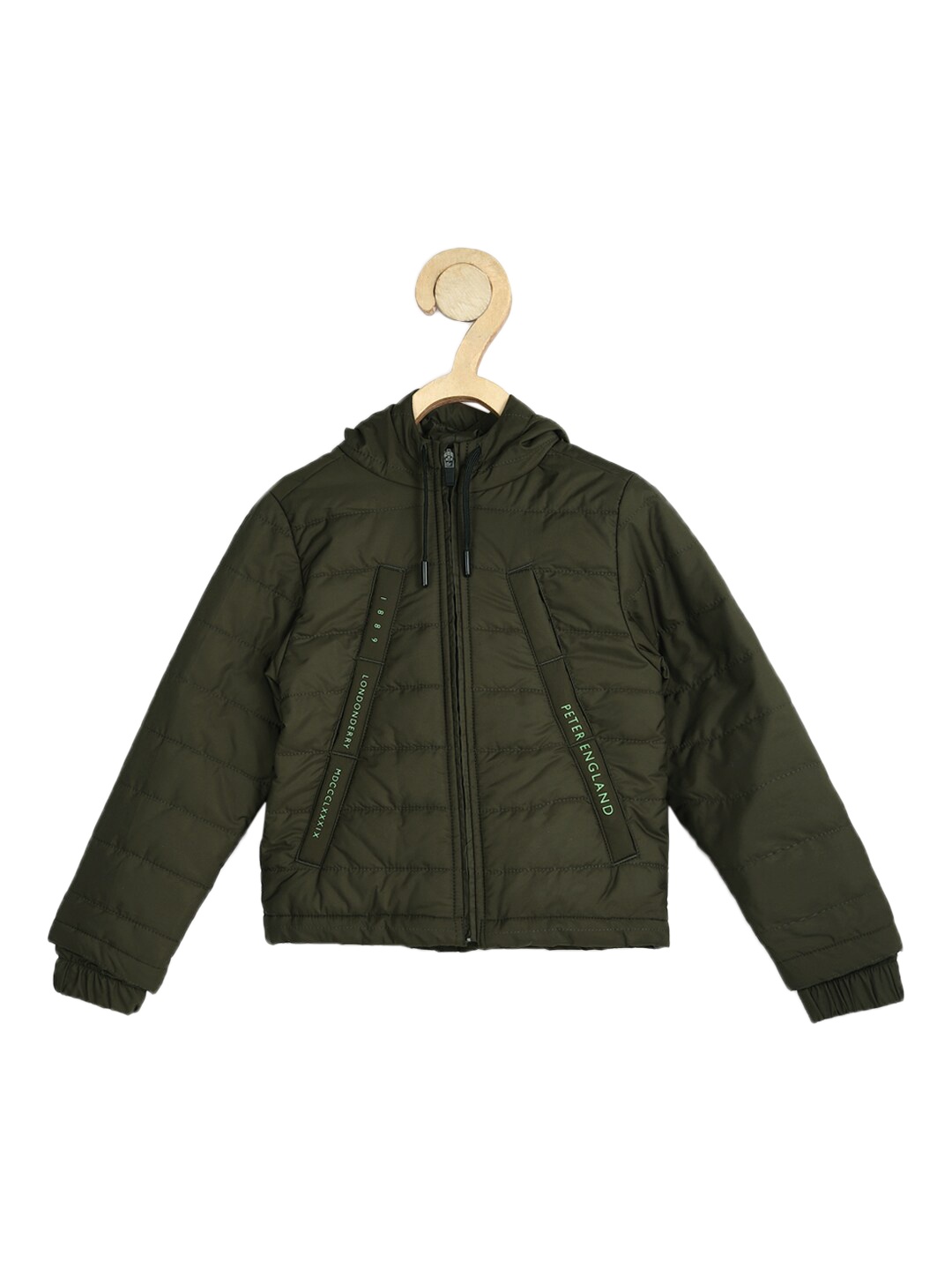 

Peter England Boys Olive Green Reversible Padded Jacket