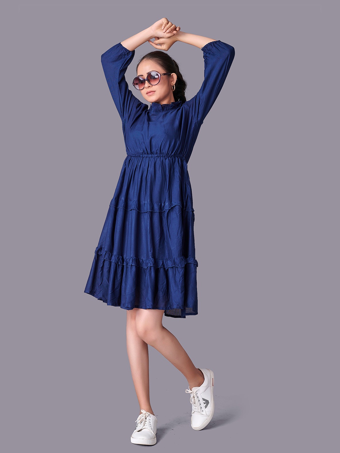 

Fashion FRICKS Navy Blue Dress