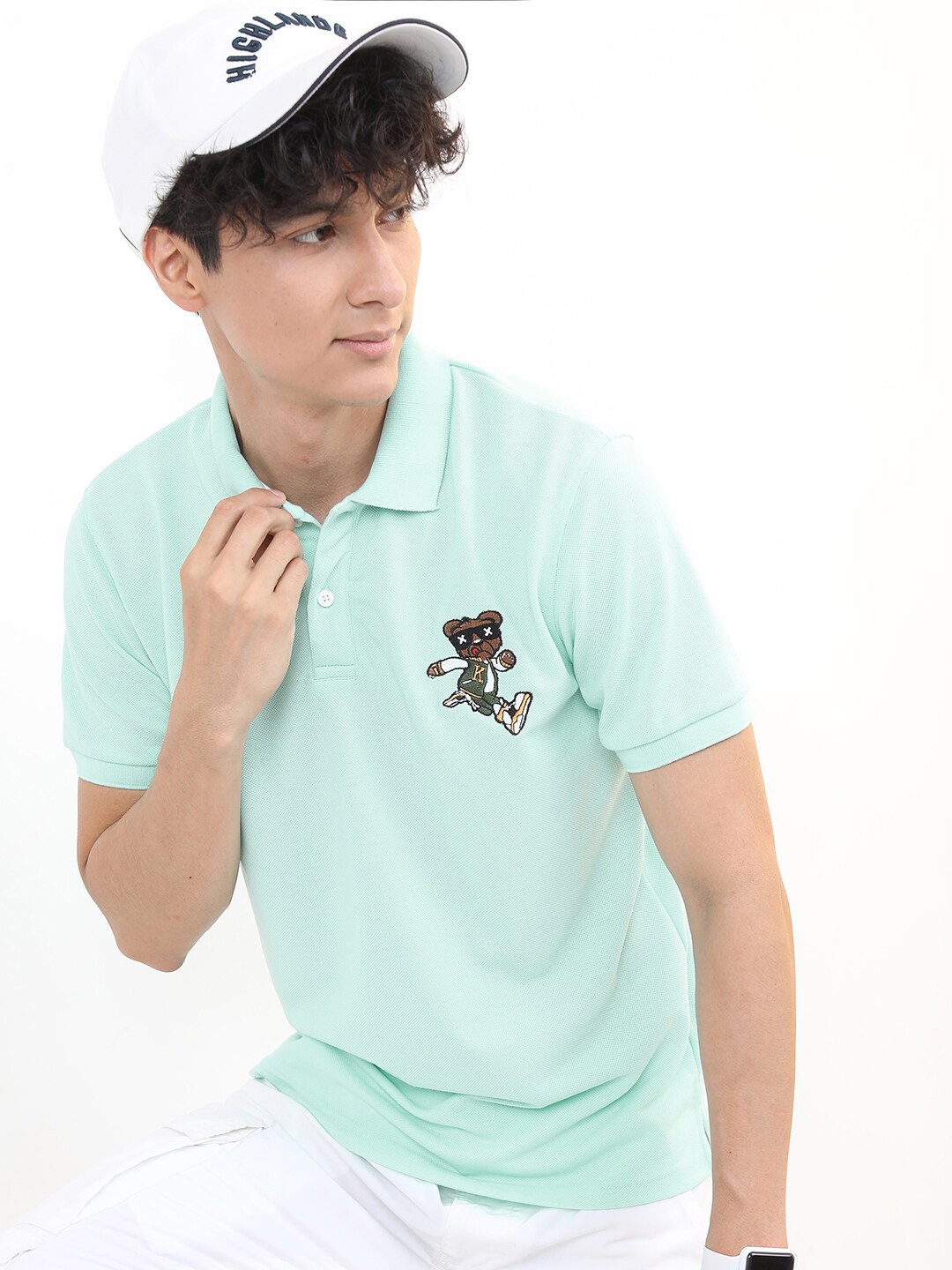 

KETCH Men Sea Green Polo Collar T-shirt