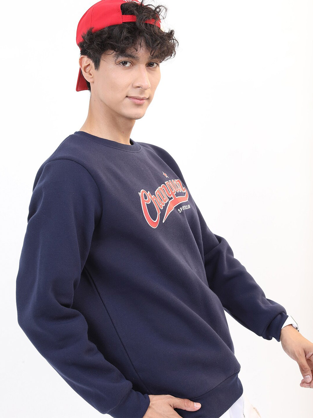 

KETCH Men Navy Blue Printed Sweatshirt
