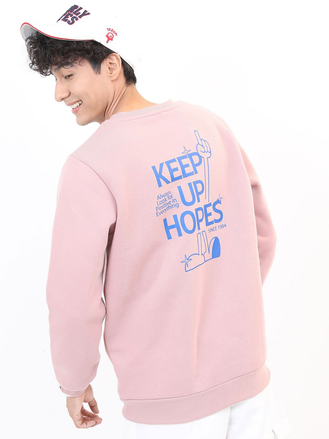 

KETCH Round Neck Printed Sweatshirt, Pink
