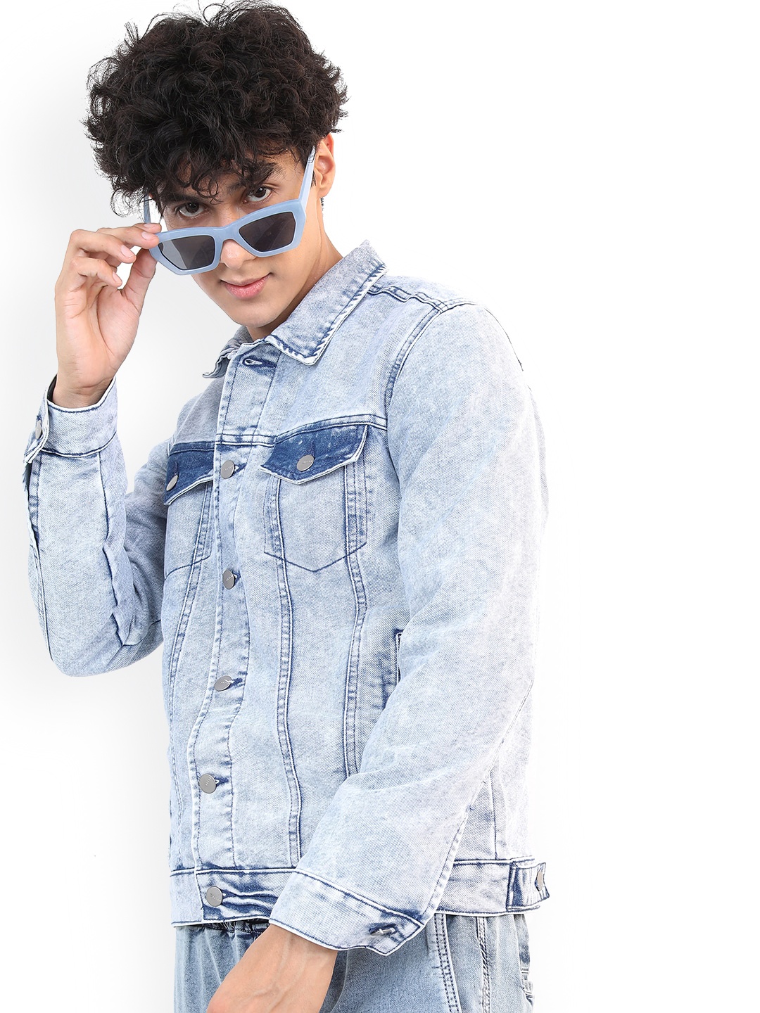 

KETCH Men Blue Washed Denim Jacket