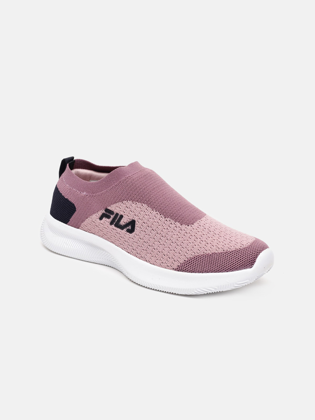 

FILA Women Mauve Colourblocked Slip-On Sneakers