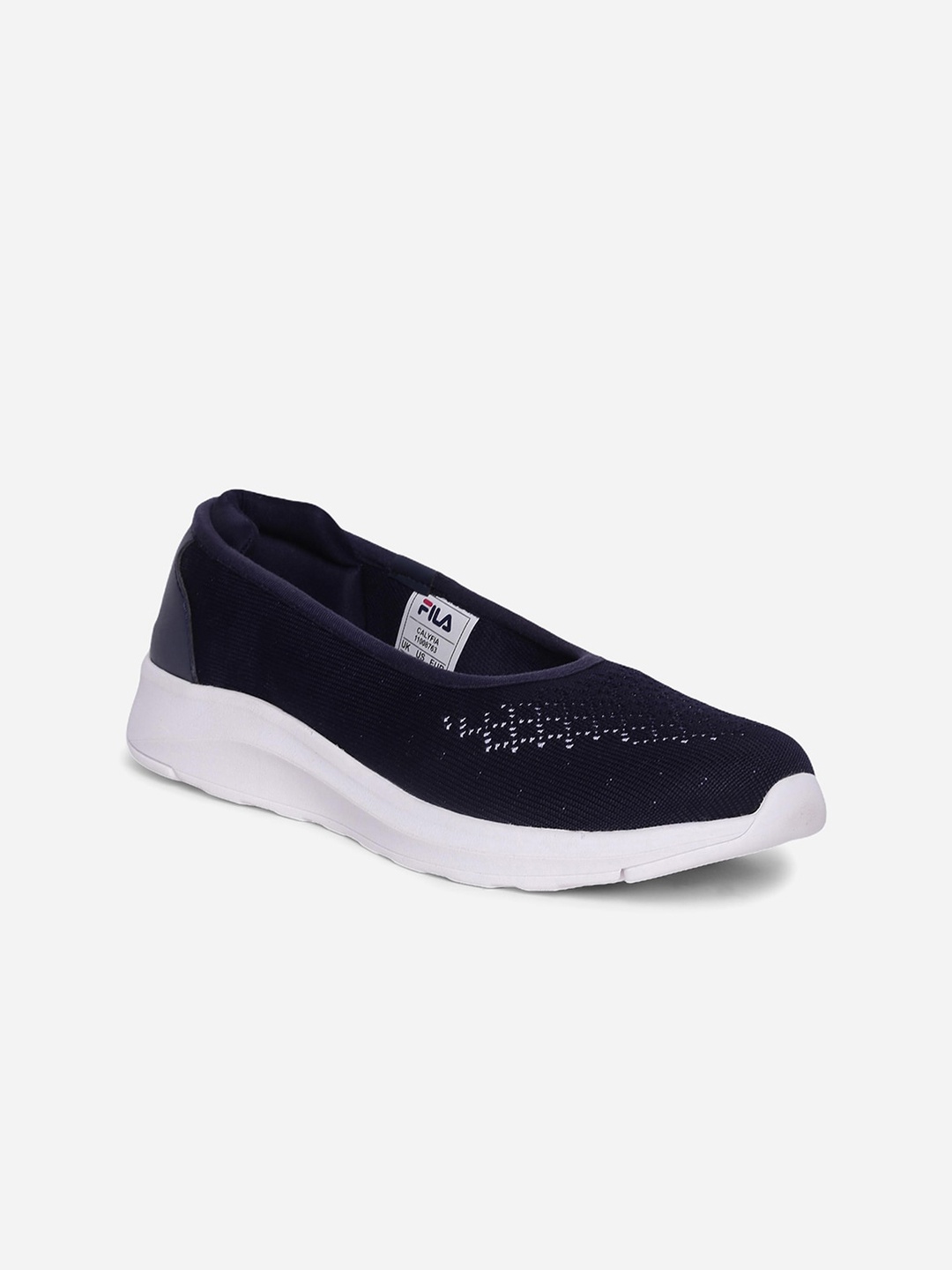

FILA Women Blue Textured Slip-On Sneakers