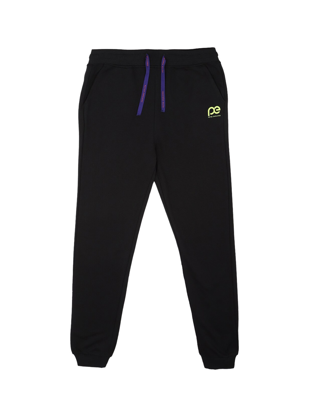 

Peter England Boys Black Solid Joggers