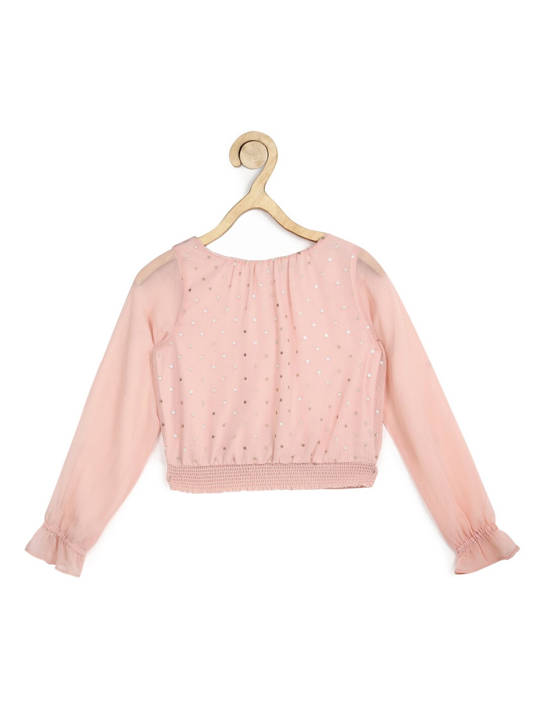 

Peter England Pink Embellished Blouson Top