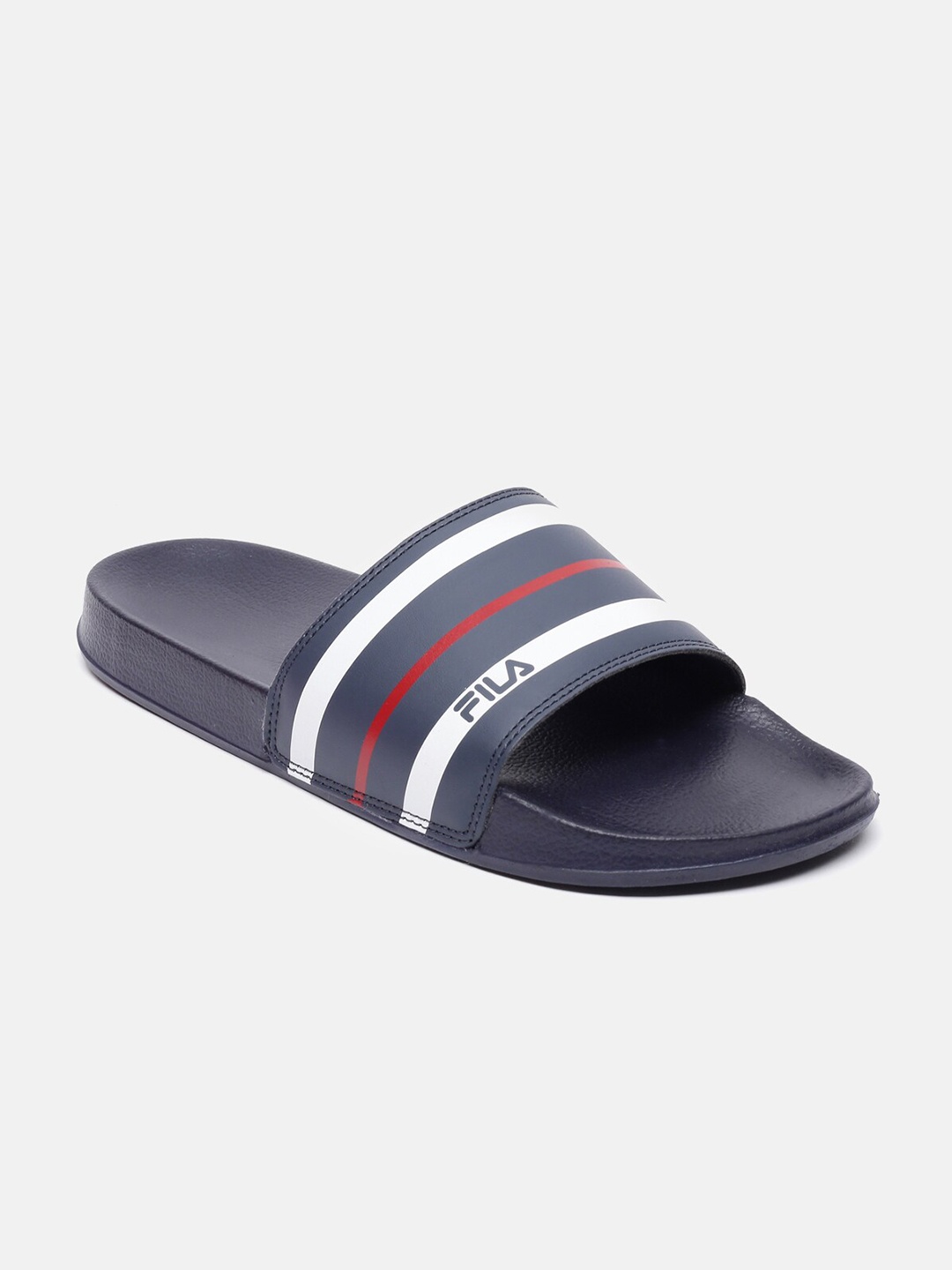 

FILA Men Blue & White Striped Sliders