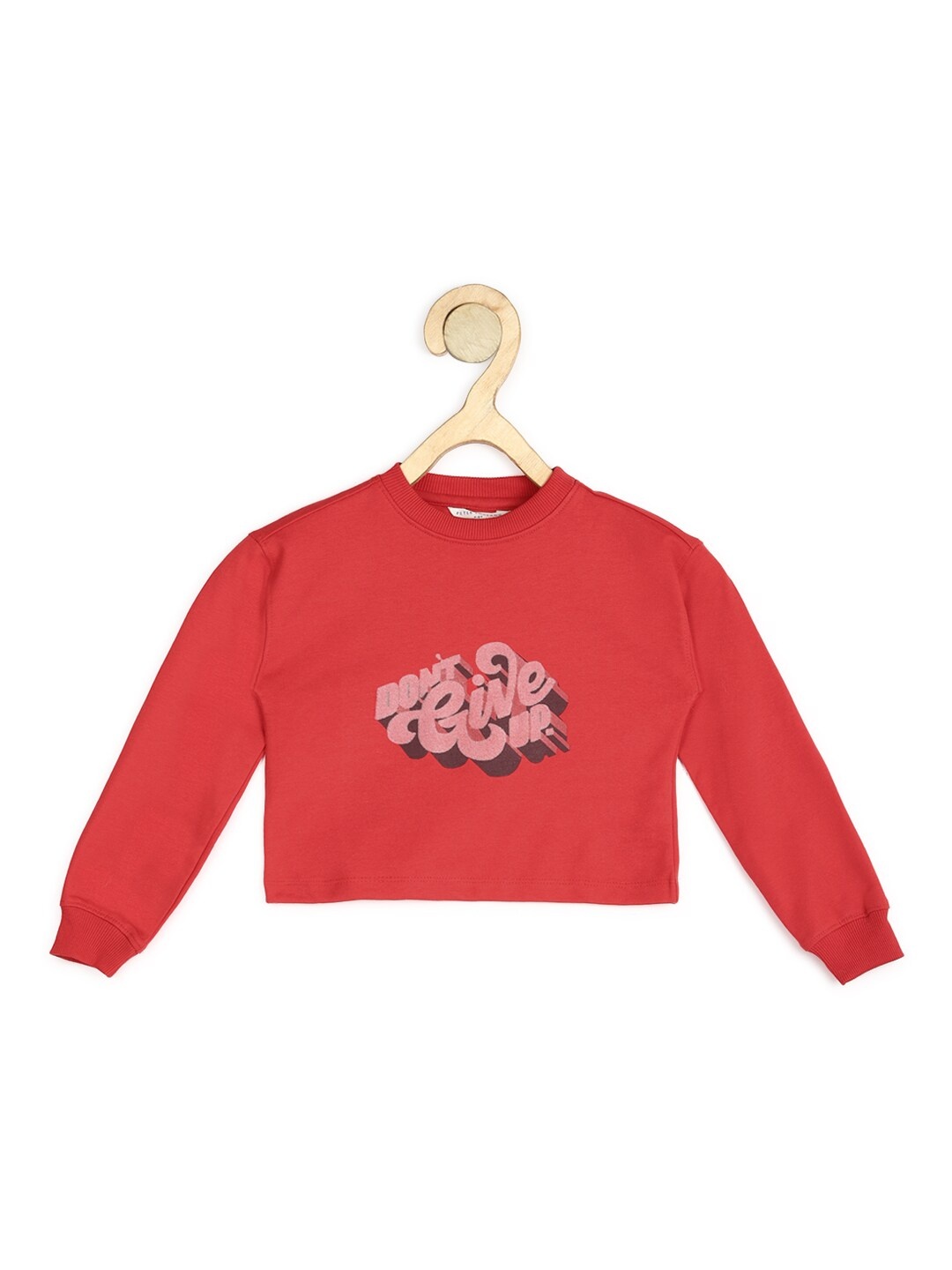 

Peter England Girls Red Printed Sweatshirt
