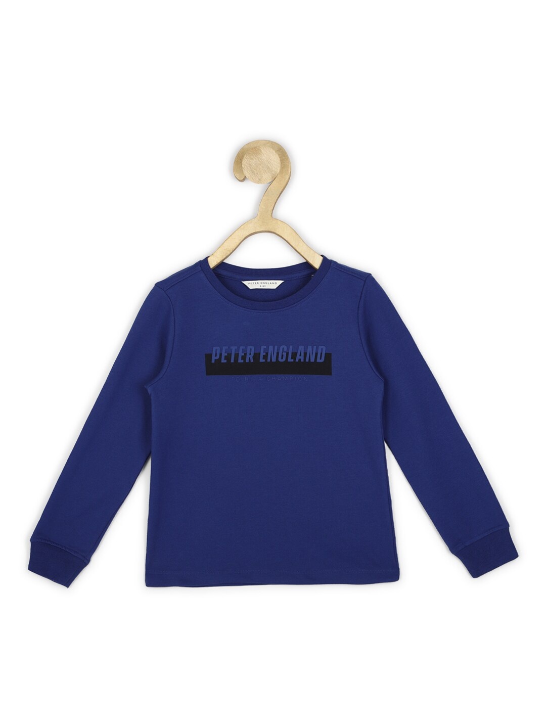 

Peter England Boys Blue Solid Sweatshirt