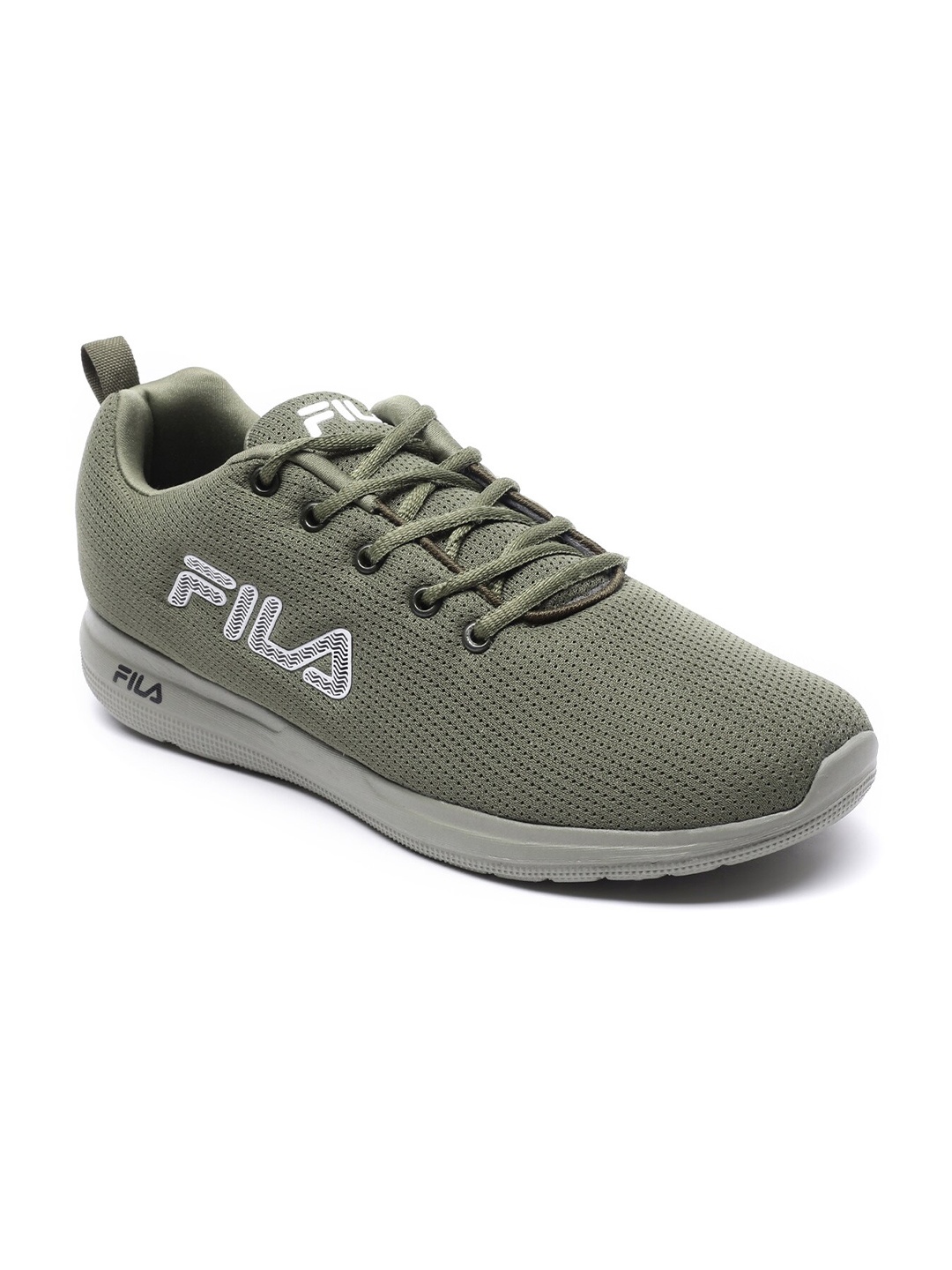 

FILA Men Olive Green Running Non-Marking Sport Bomer Shoes