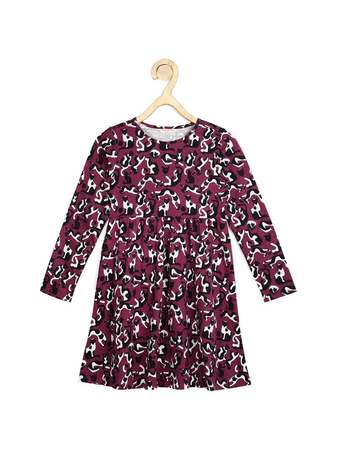 

Peter England Pink Pure Cotton Conversational Printed Fit & Flare Dress