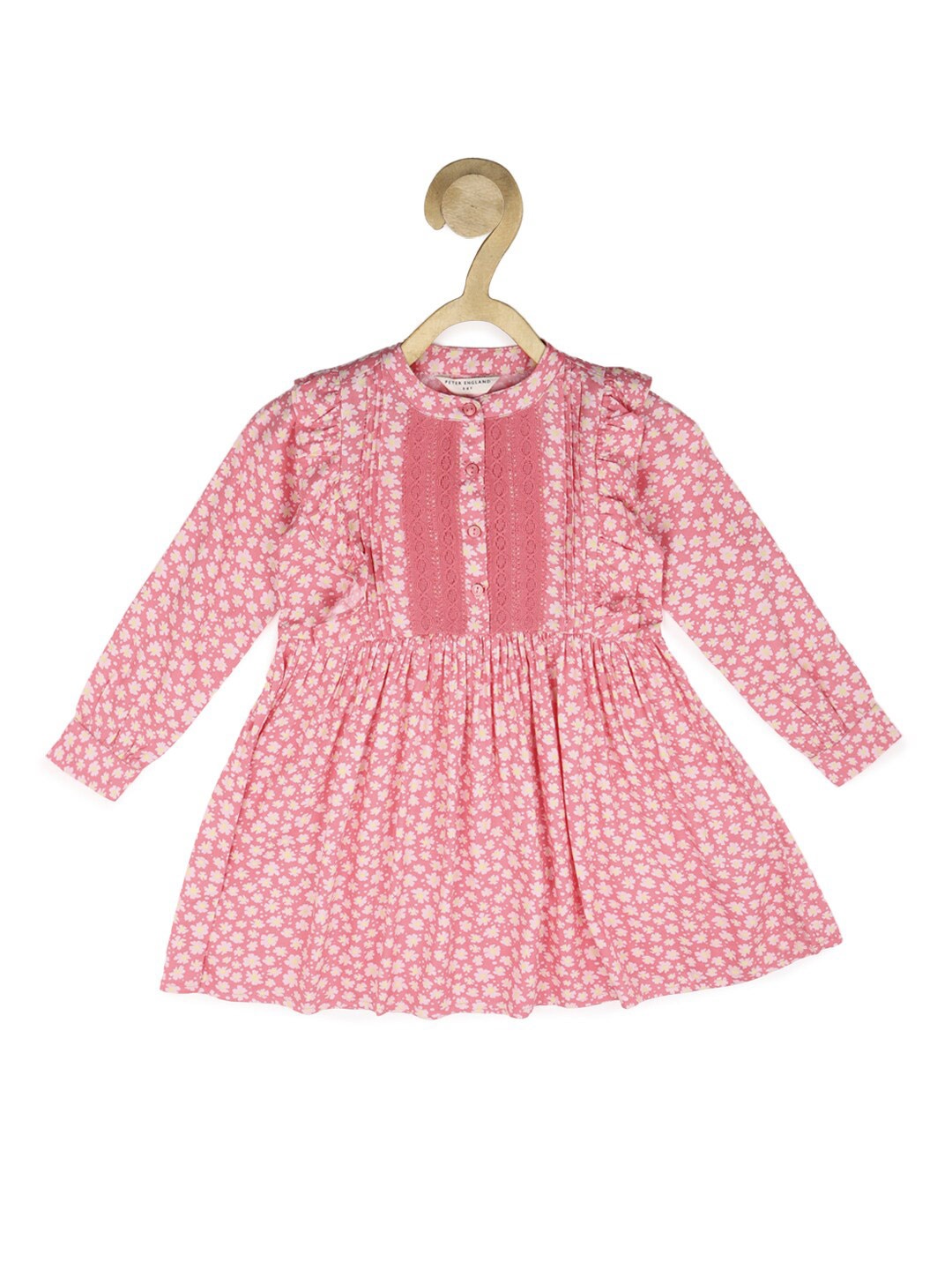 

Peter England Girls Pink Floral Printed Dress