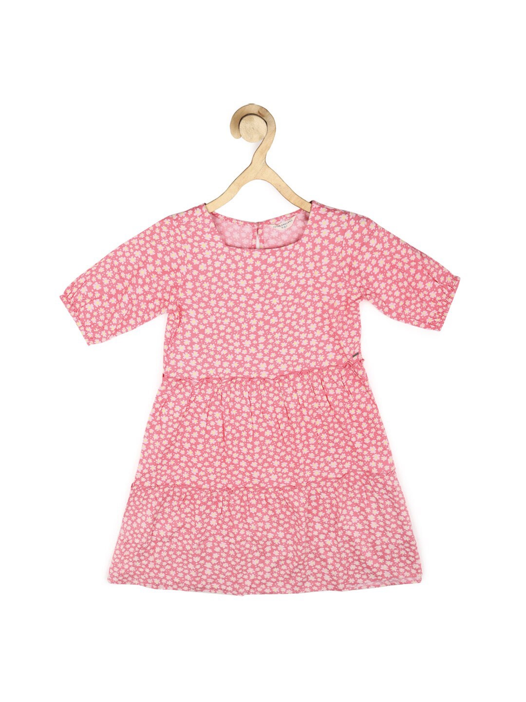 

Peter England Girls Pink Floral A-Line Dress