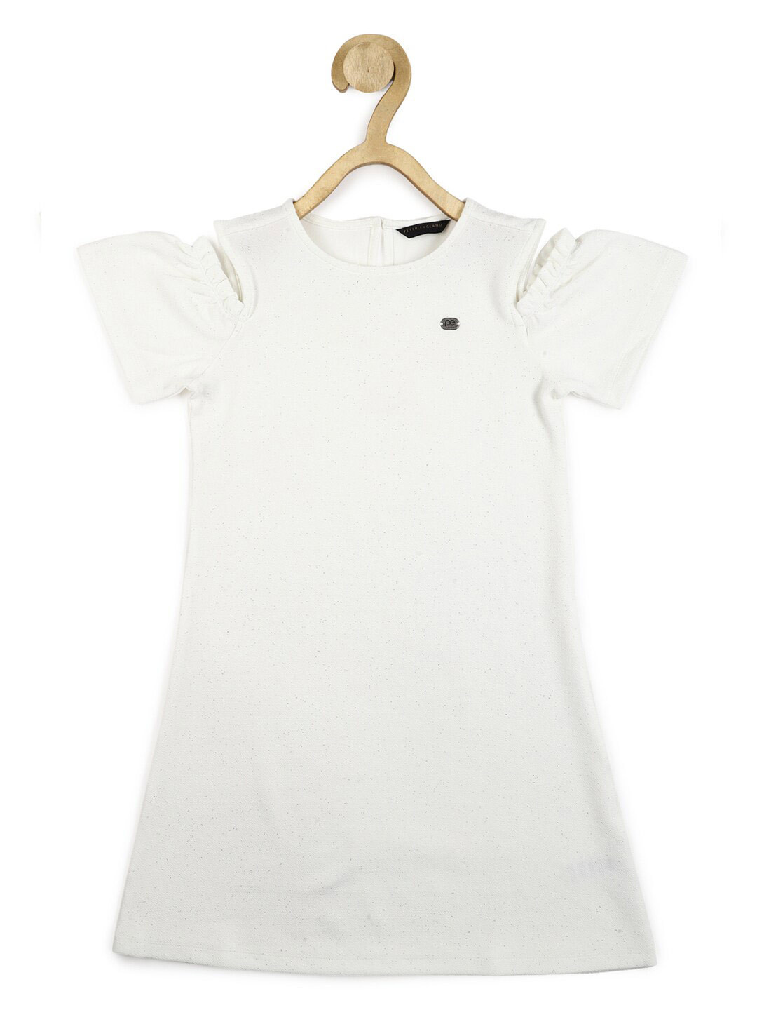 

Peter England Girls White Solid A-Line Dress