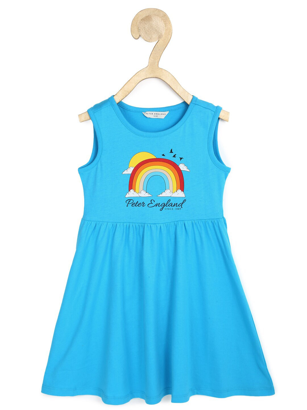 

Peter England Kids Girls Blue Mini Cotton Dress