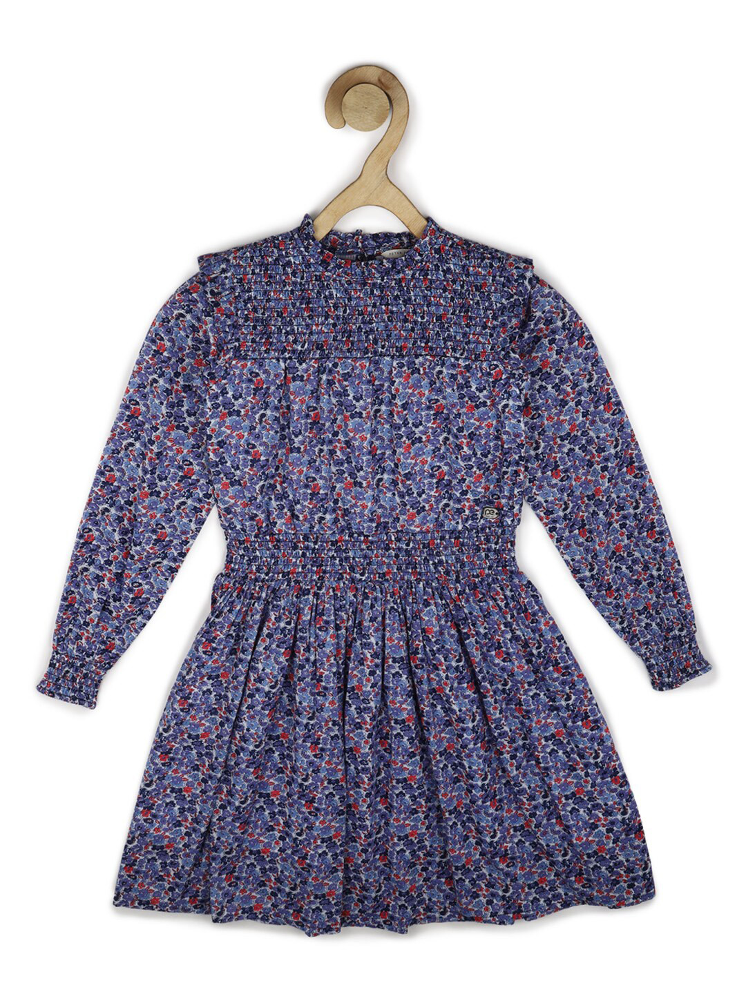 

Peter England Kids Girls Blue Floral Printed Cotton Dress