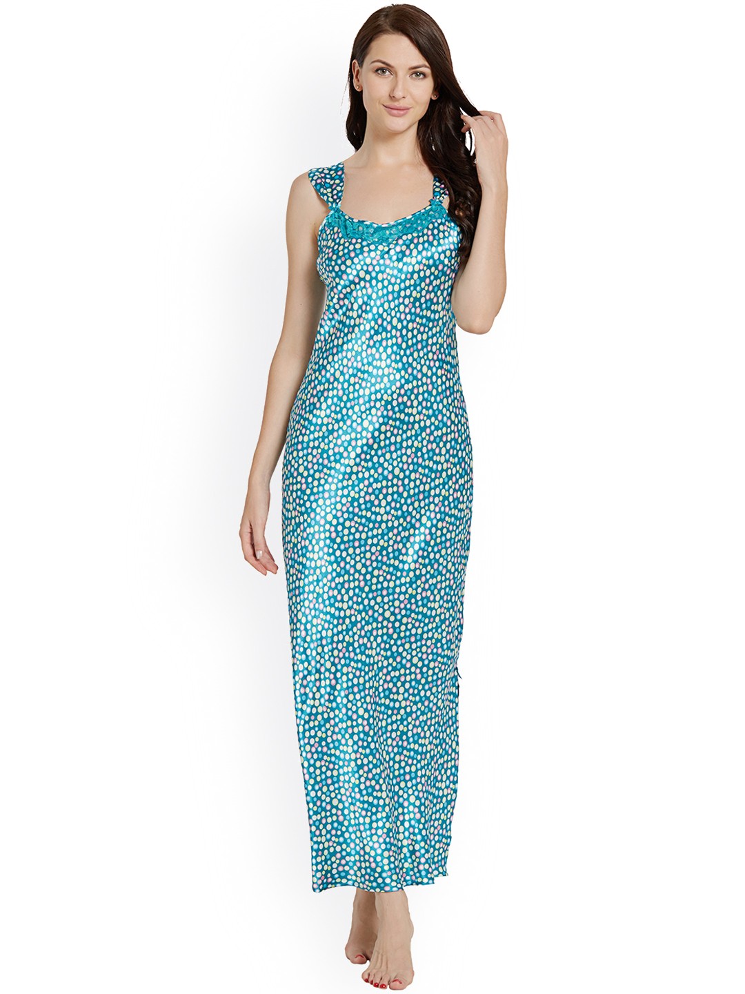 

Blush by PrettySecrets Blue Printed Maxi Nightdress PS0717SCLE4
