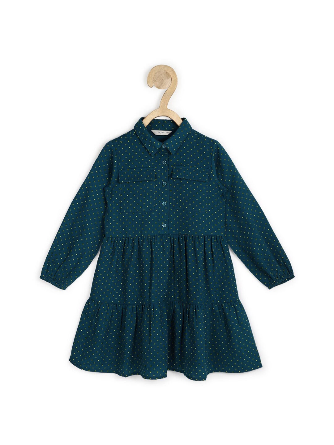 

Peter England Green A-Line Dress