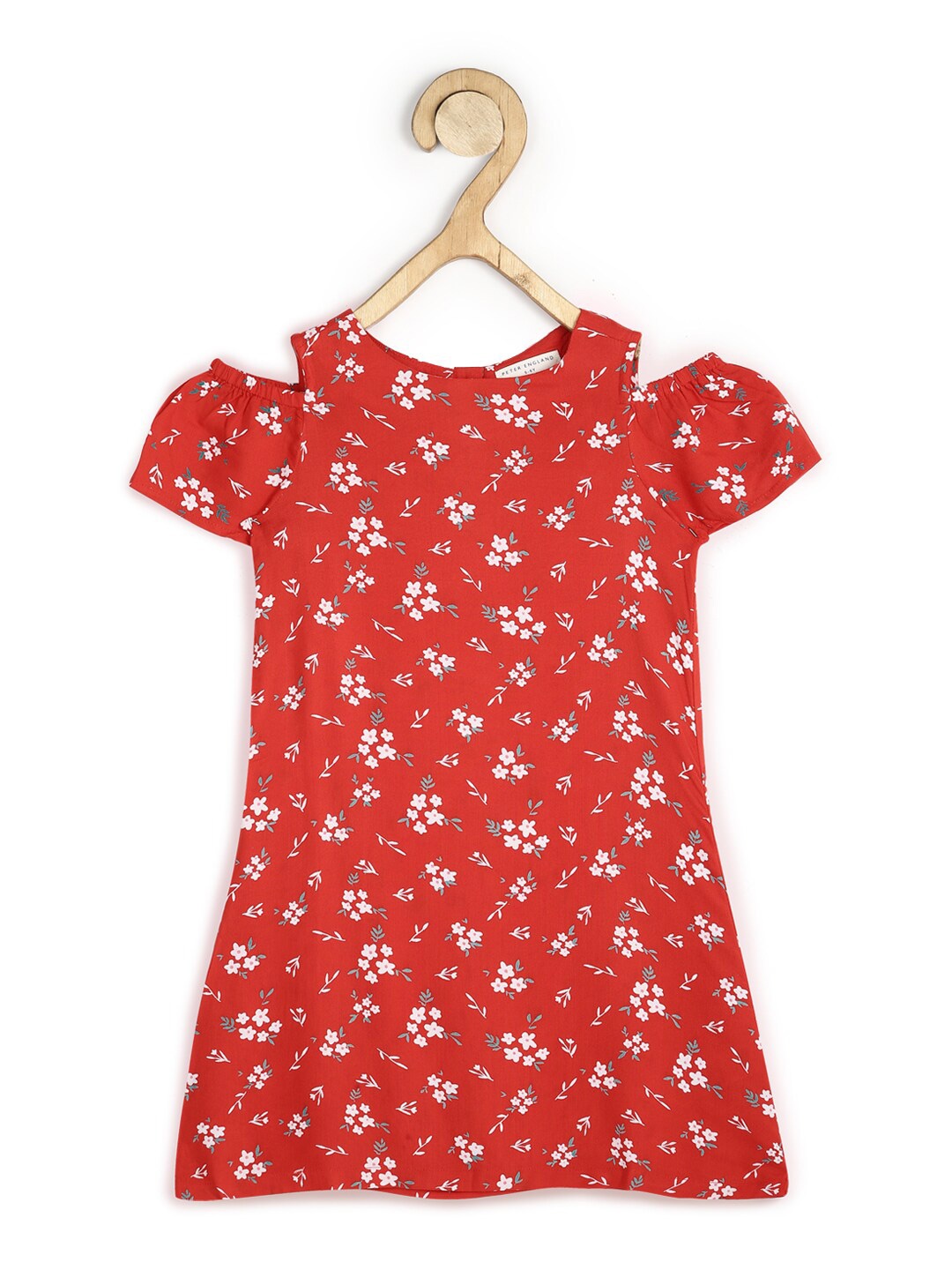 

Peter England Red Floral A-Line Dress