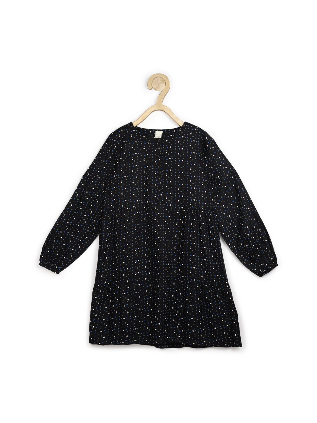 

Peter England Black A-Line Pure Cotton Dress