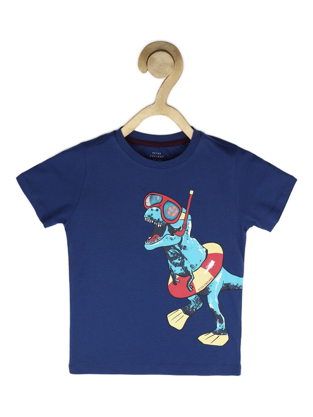 

Peter England Boys Blue Printed T-shirt