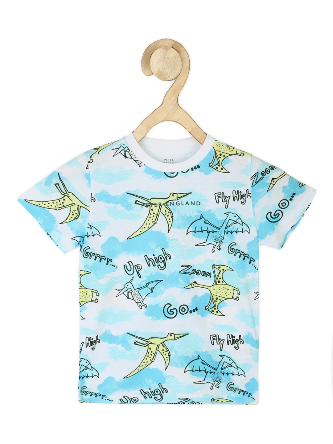 

Peter England Boys Multicoloured Printed Tropical T-shirt, Multi